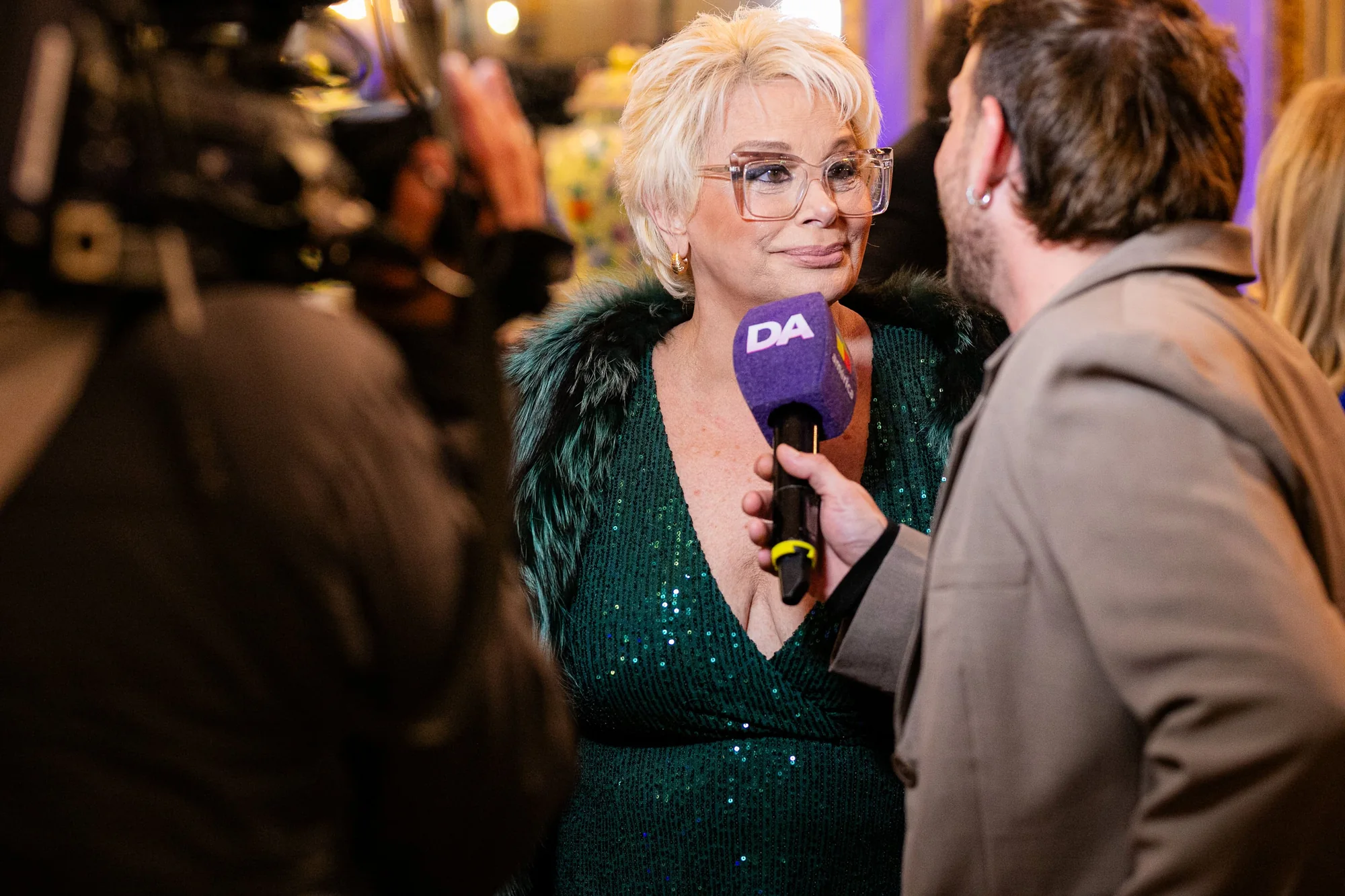 Entrevistas de prensa en la alfombra azul