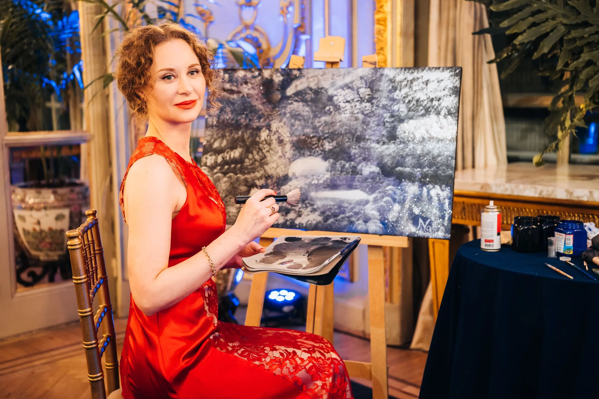 Arte en vivo durante la gala
